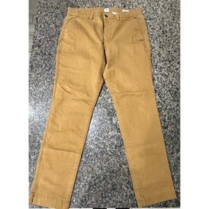 GAP Mens Athletic Fit Chino Pants 32x32 Tobacco Brown Tan Stretch Cotton Twill